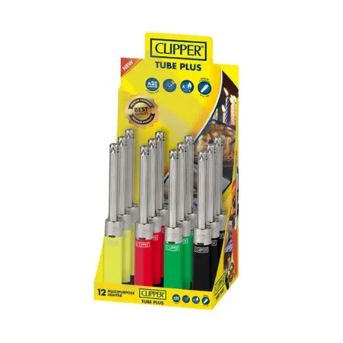 Clipper Tube+ Open Display Mixed Colours Lighters - TUB1S000UK - In UK