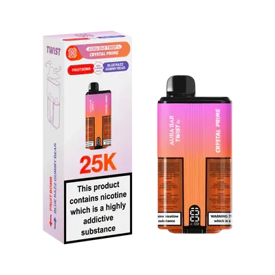 Crystal Prime Twist 25000 Disposable Vape Box of 5 - Vape wholesale supplies 