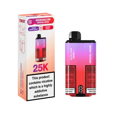 Crystal Prime Twist 25000 Disposable Vape Box of 5 - Vape wholesale supplies 