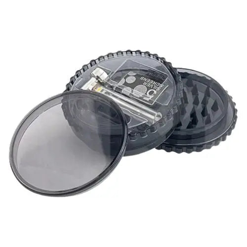 D&K 3 Parts 2 In 1 Plastic Grinder Glass Pipe Included DK4036AD-3 In UK