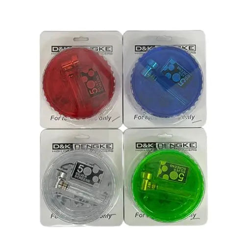 D&K 3 Parts 2 In 1 Plastic Grinder Glass Pipe Included (Various Colours) - DK4036AD-3 - In UK