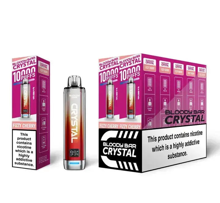 Bloody Bar Crystal 10000 Disposable Vape (20MG) – Box of 10 Bloody BarNot Found Vape wholesale supplies