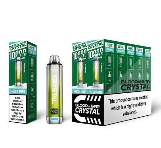 Bloody Bar Crystal 10000 Disposable Vape (20MG) – Box of 10 Bloody BarNot Found Vape wholesale supplies
