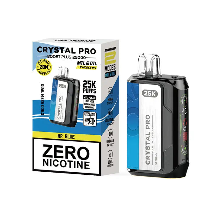 Crystal Pro Boost Plus 25000 - 2-in-1 Vape Device - 0 mg - Box of 5 Vape Wholesale SuppliesNot Found Vape wholesale supplies