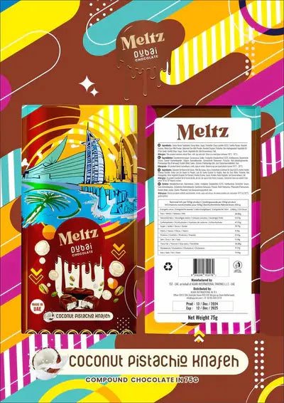 Meltz Dubai Knafeh Chocolate - 192G Vape Wholesale SuppliesNot Found Vape wholesale supplies