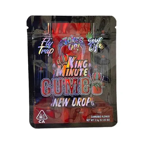 Mylar Gumbo Printed Zip Bag 3.5g Large Gumbo King Minute New Drop IN UK