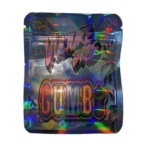 Mylar Gumbo Printed Zip Bag 3.5g Large Gumbo Vulture Bros V3 in UK