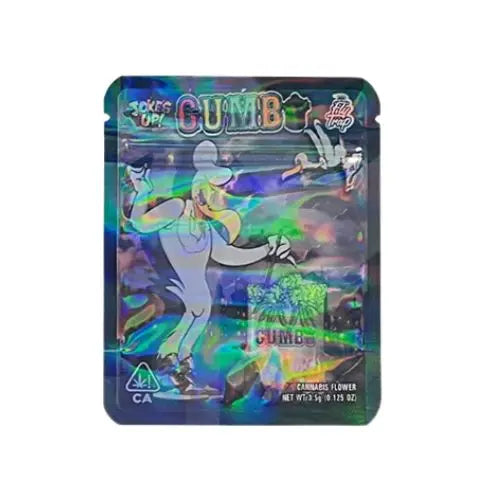 Mylar Gumbo Printed Zip Bag 3.5g Large Gumbo Vulture Bros V4 in UK