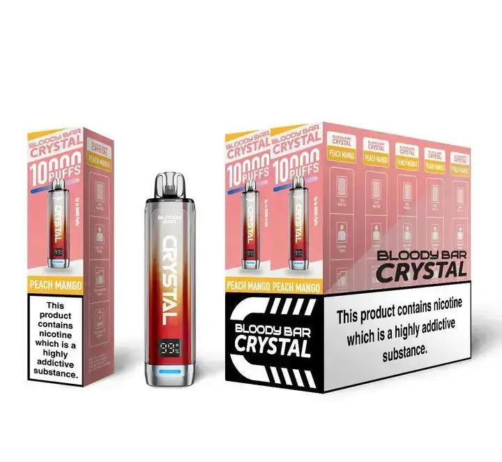 Bloody Bar Crystal 10000 Disposable Vape (20MG) – Box of 10 Bloody BarNot Found Vape wholesale supplies