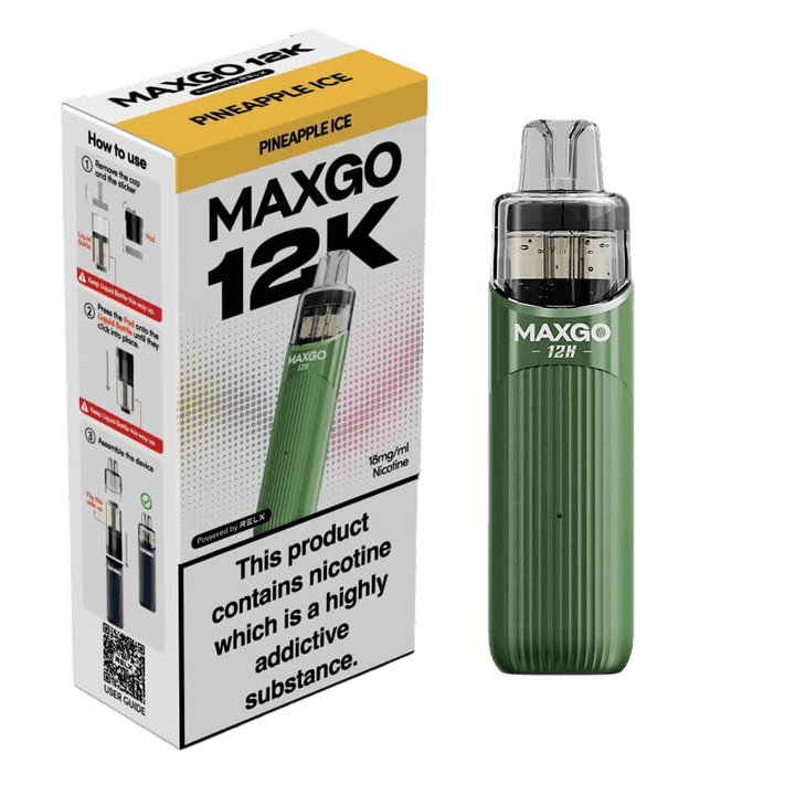 RELX MAXGO 12k Pre-Filled Pod Kit TPD Compliant - Pack Of 3 RELX