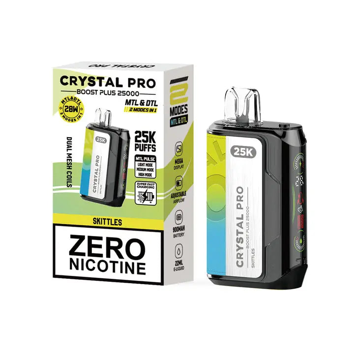 Crystal Pro Boost Plus 25000 - 2-in-1 Vape Device - 0 mg - Box of 5 Vape Wholesale SuppliesNot Found Vape wholesale supplies