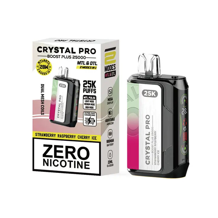 Crystal Pro Boost Plus 25000 - 2-in-1 Vape Device - 0 mg - Box of 5 Vape Wholesale SuppliesNot Found Vape wholesale supplies