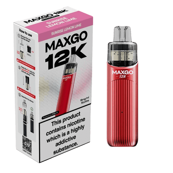 RELX MAXGO 12k Pre-Filled Pod Kit TPD Compliant - Pack Of 3 RELX