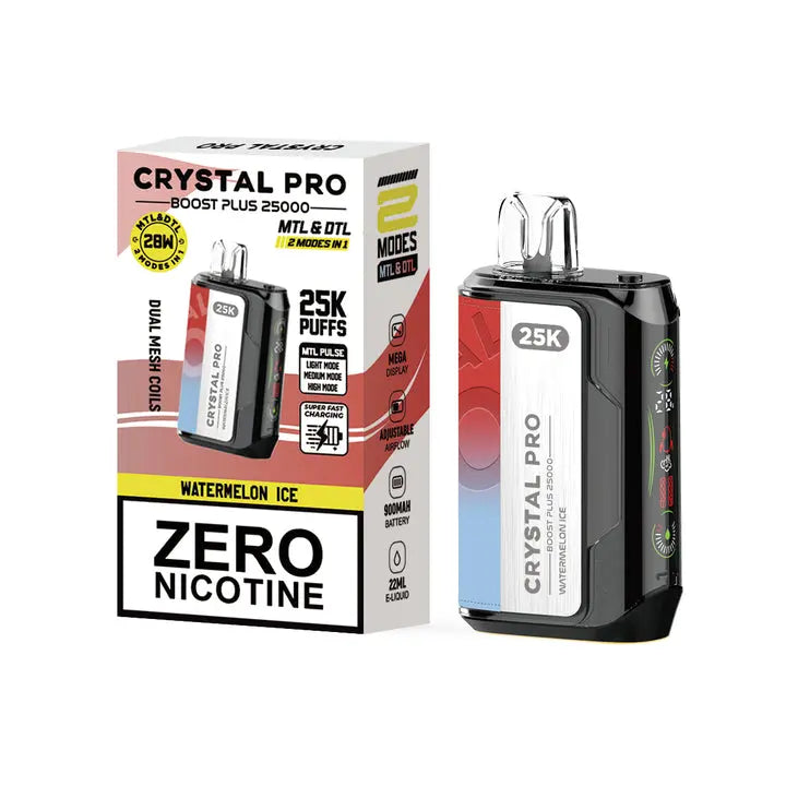 Crystal Pro Boost Plus 25000 - 2-in-1 Vape Device - 0 mg - Box of 5 Vape Wholesale SuppliesNot Found Vape wholesale supplies