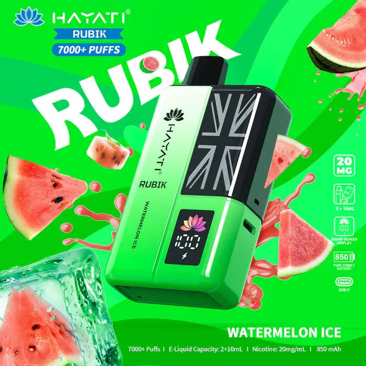 Hayati Rubik 7000+ Puffs Disposable Vape Kit Pack of 5 Vape Wholesale SuppliesNot Found Vape wholesale supplies
