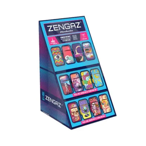 Zengaz Cube ZL-13 Wing Jet (UK-S2) - Jet Flame Lighters Bundle + 48 Lighters with Cube display stand
In the UK