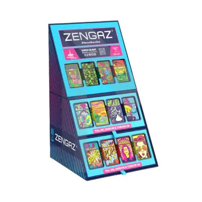 Zengaz Cube ZL-30 Chip Set (UK-S4) - Jet Flame Lighters Bundle + 48 Lighters with Cube display stand In UK
