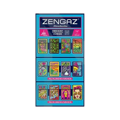 Zengaz Cube ZL-30 Chip Set (UK-S4) Jet Flame Lighters Bundle + 48 Lighters In UK