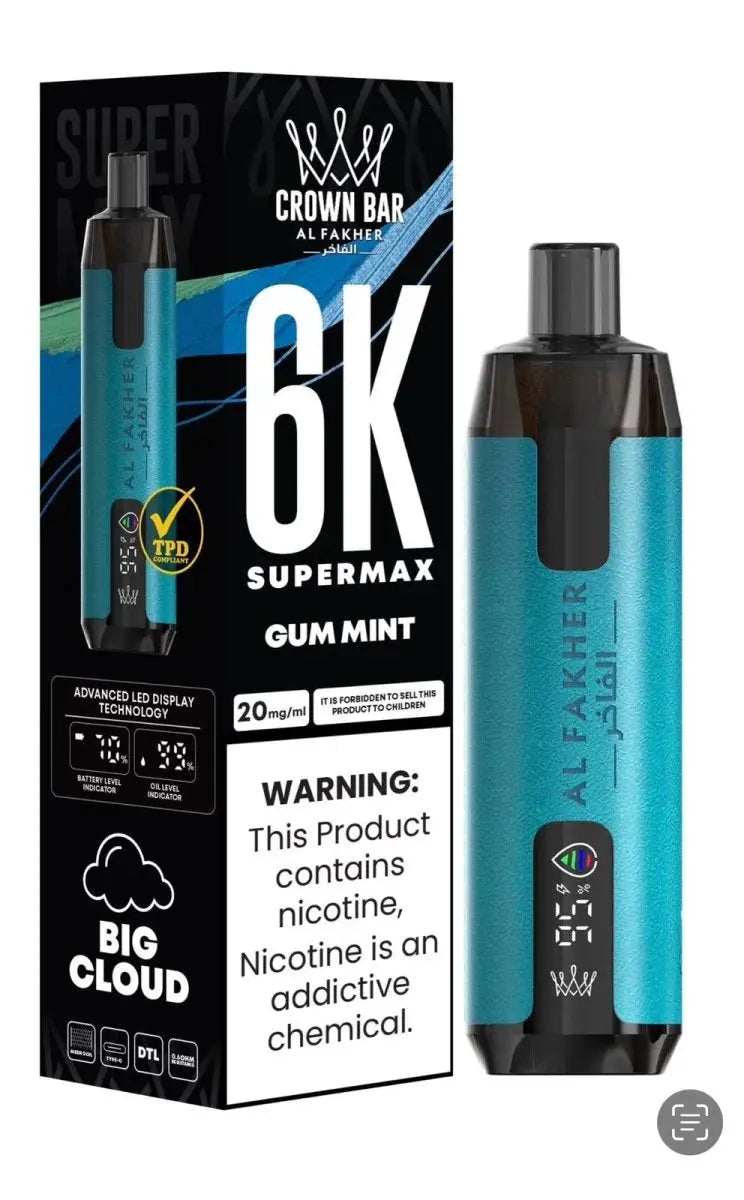 Al Fakher Supermax 6000 Disposable Vape Box of 10 - Vape wholesale supplies 
