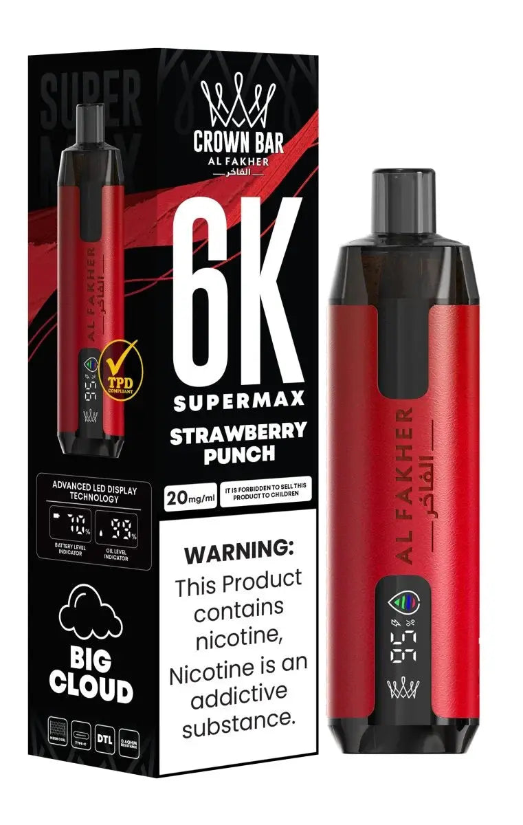 Al Fakher Supermax 6000 Disposable Vape Box of 10 - Vape wholesale supplies 