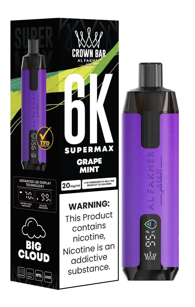 Al Fakher Supermax 6000 Disposable Vape Box of 10 - Vape wholesale supplies 