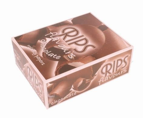 Rips Flavoured Cigarette Paper Rolls - Chocolate - Pack Of 24 Rolls - Vape wholesale supplies 