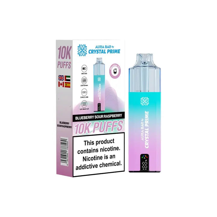 Crystal Prime 10000 Disposable Vape Box of 5 Crystal PrimeNot Found Vape wholesale supplies