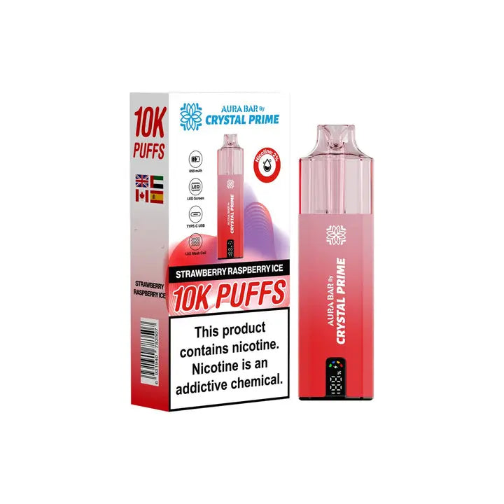 Crystal Prime 10000 Disposable Vape Box of 5 Crystal PrimeNot Found Vape wholesale supplies
