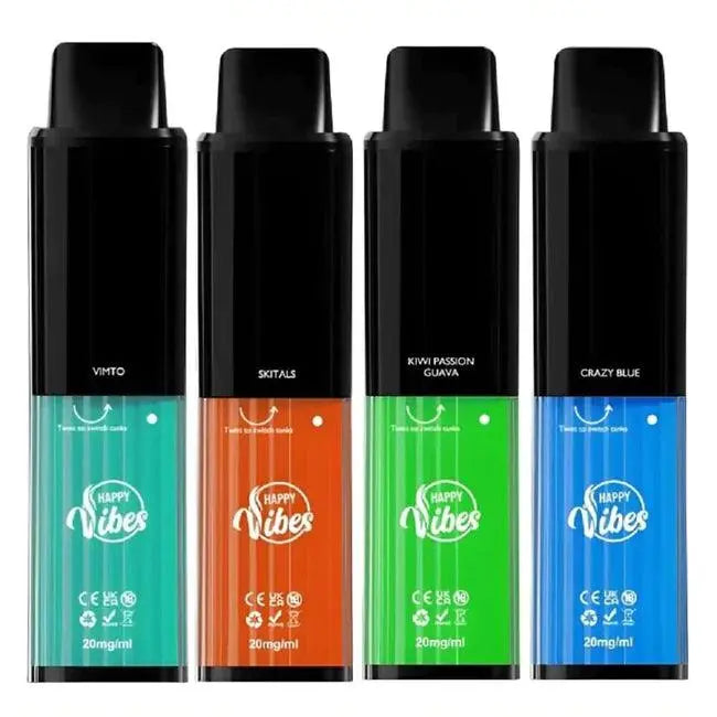 Happy Vibe2400 Disposable Device 20MG - Box of 5 - Vape wholesale supplies 