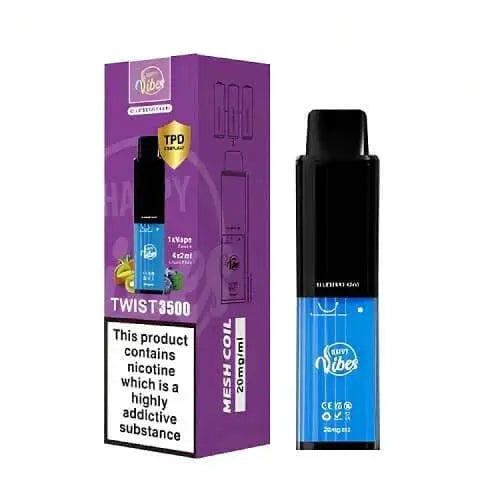 Happy Vibe2400 Disposable Device 20MG - Box of 5 - Vape wholesale supplies 