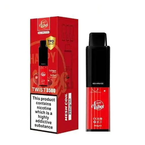 Happy Vibe2400 Disposable Device 20MG - Box of 5 - Vape wholesale supplies 