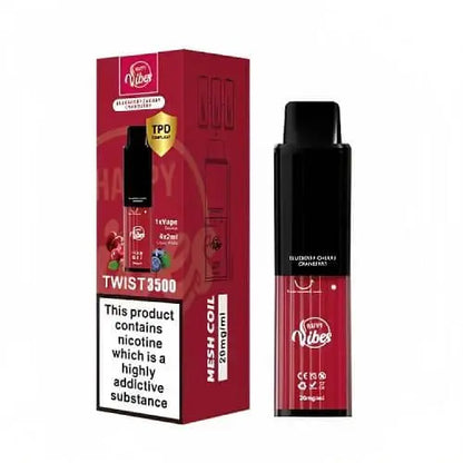 Happy Vibe2400 Disposable Device 20MG - Box of 5 - Vape wholesale supplies 