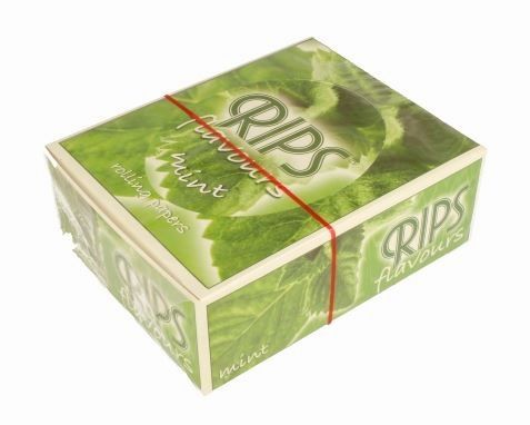 Rips Flavoured Cigarette Paper Rolls - Mint - Pack Of 24 Rolls - Vape wholesale supplies 