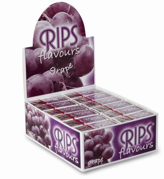Rips Flavoured Cigarette Paper Rolls - Grape - Pack Of 24 Rolls - Vape wholesale supplies 