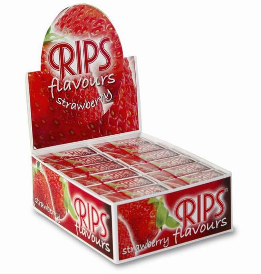 Rips Flavoured Cigarette Paper Rolls - Strawberry - Pack Of 24 Rolls - Vape wholesale supplies 