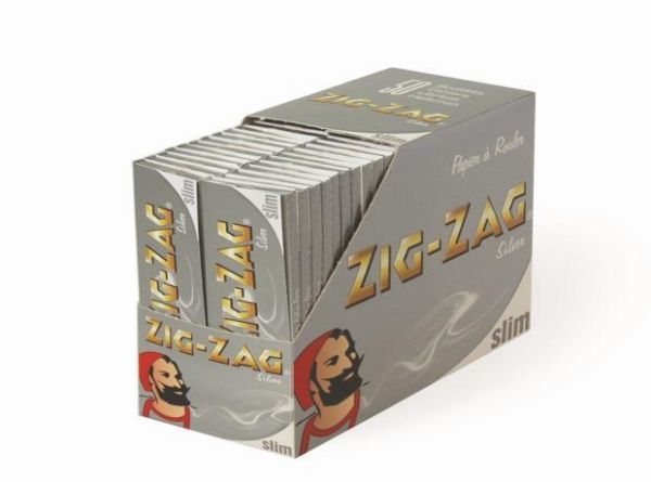 Zig Zag Silver Slim King Size Cigarette Paper - 50 Booklets - Vape wholesale supplies 