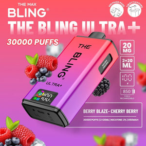 Bling Ultra Plus 30K Prefilled Rechargeable Vape Pod Kit - Box of 5