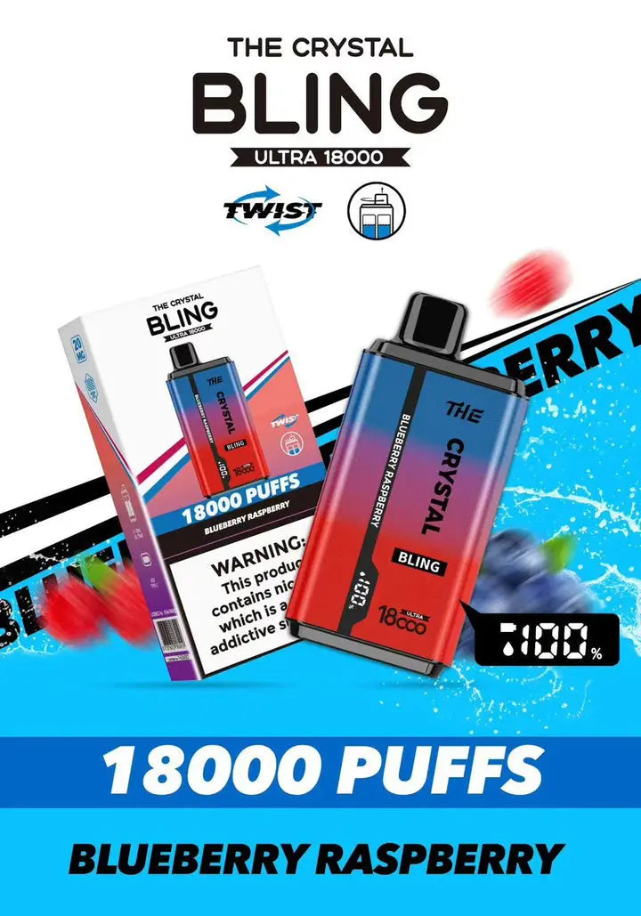 The Crystal Bling Ultra Twist 18000 Disposable Vape Box of 10 Vape Wholesale SuppliesNot Found Vape wholesale supplies