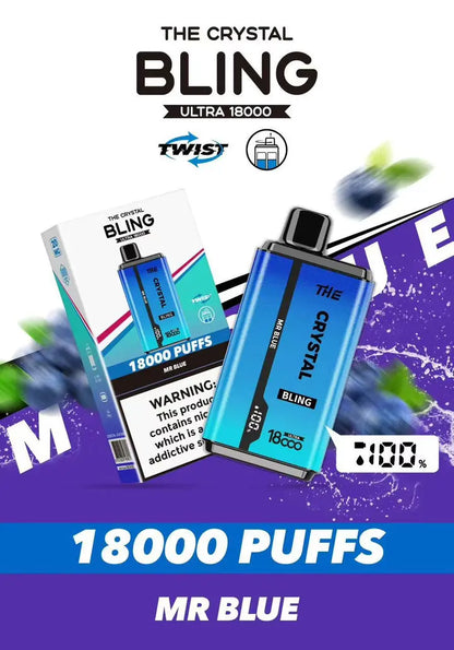 The Crystal Bling Ultra Twist 18000 Disposable Vape Box of 10 Vape Wholesale SuppliesNot Found Vape wholesale supplies