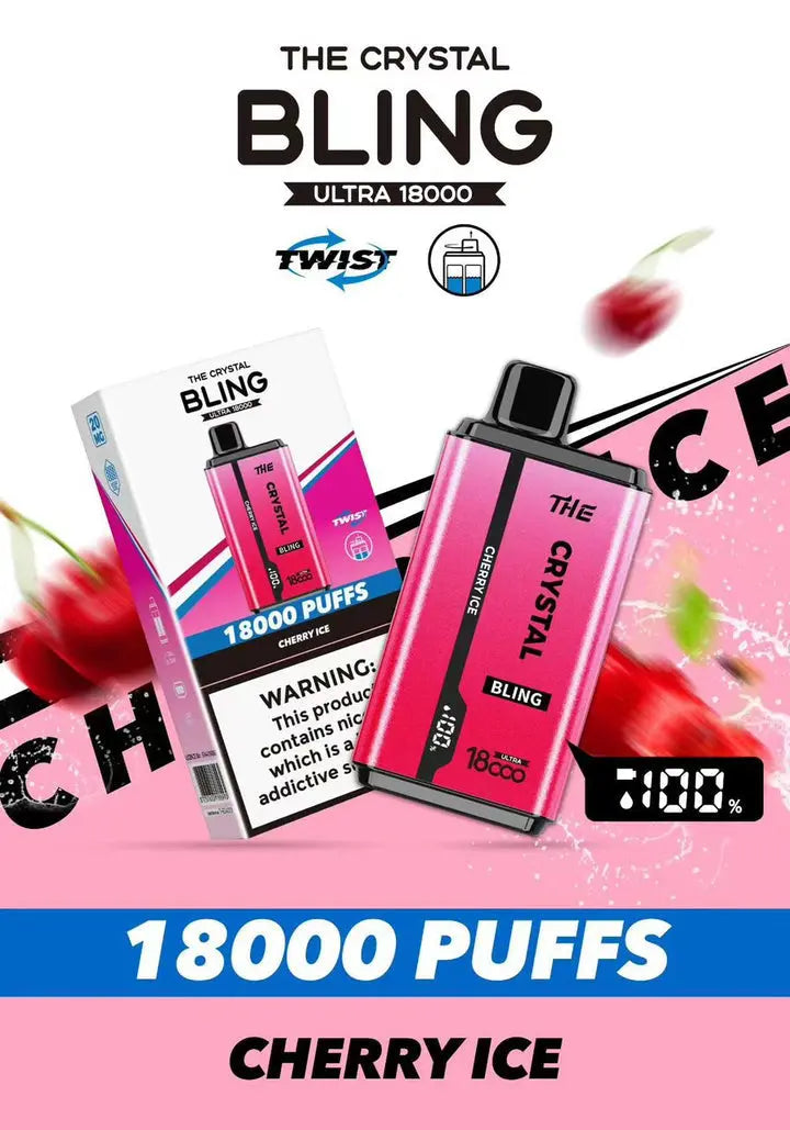 The Crystal Bling Ultra Twist 18000 Disposable Vape Box of 10 Vape Wholesale SuppliesNot Found Vape wholesale supplies