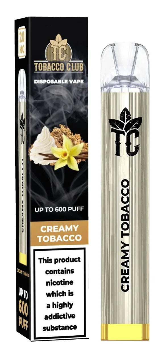 Tobacco Club 600 Disposable Vape Puff Pod Box of 10 - Vape wholesale supplies 