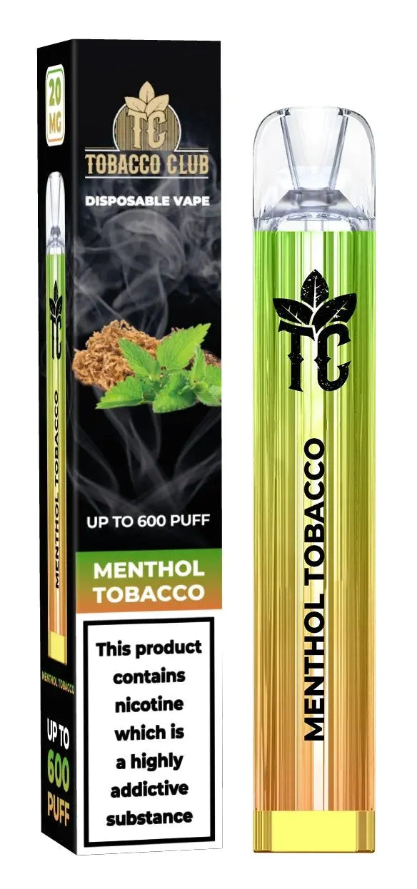 Tobacco Club 600 Disposable Vape Puff Pod Box of 10 - Vape wholesale supplies 