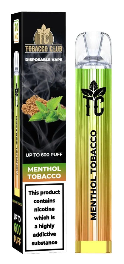 Tobacco Club 600 Disposable Vape Puff Pod Box of 10 - Vape wholesale supplies 
