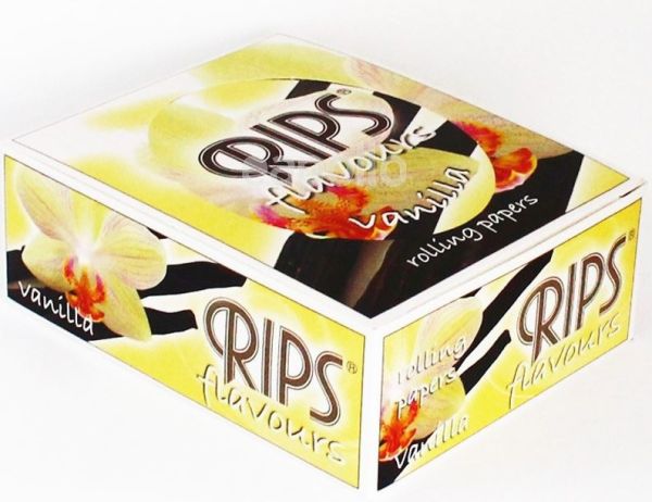 Rips Flavoured Cigarette Paper Rolls - Vanilla - Pack Of 24 Rolls - Vape wholesale supplies 