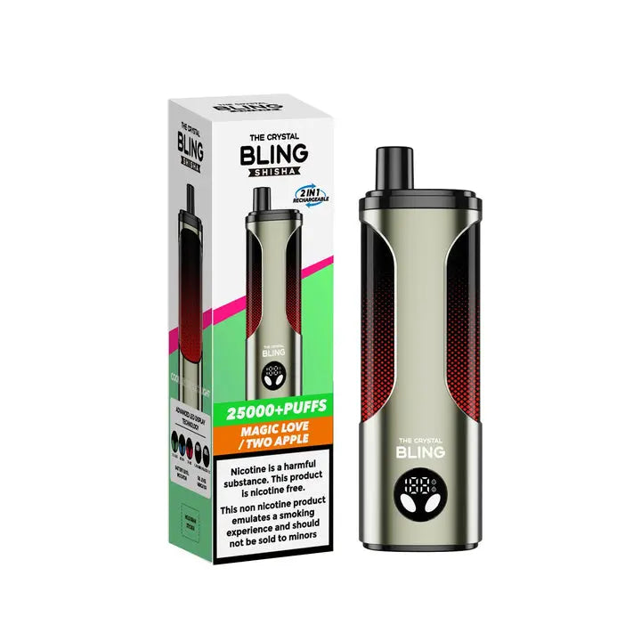 The Crystal Bling Shisha 25k Disposable Vape Box of 5 Vape Wholesale Supplies