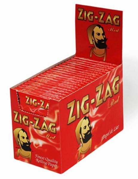 Zig Zag Finest Quality Rolling Papers - Red - 100 Booklets - Vape wholesale supplies 